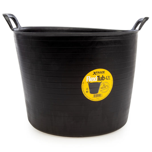 XTrade FlexiTub Black 42L Plastic With Handles X0900035