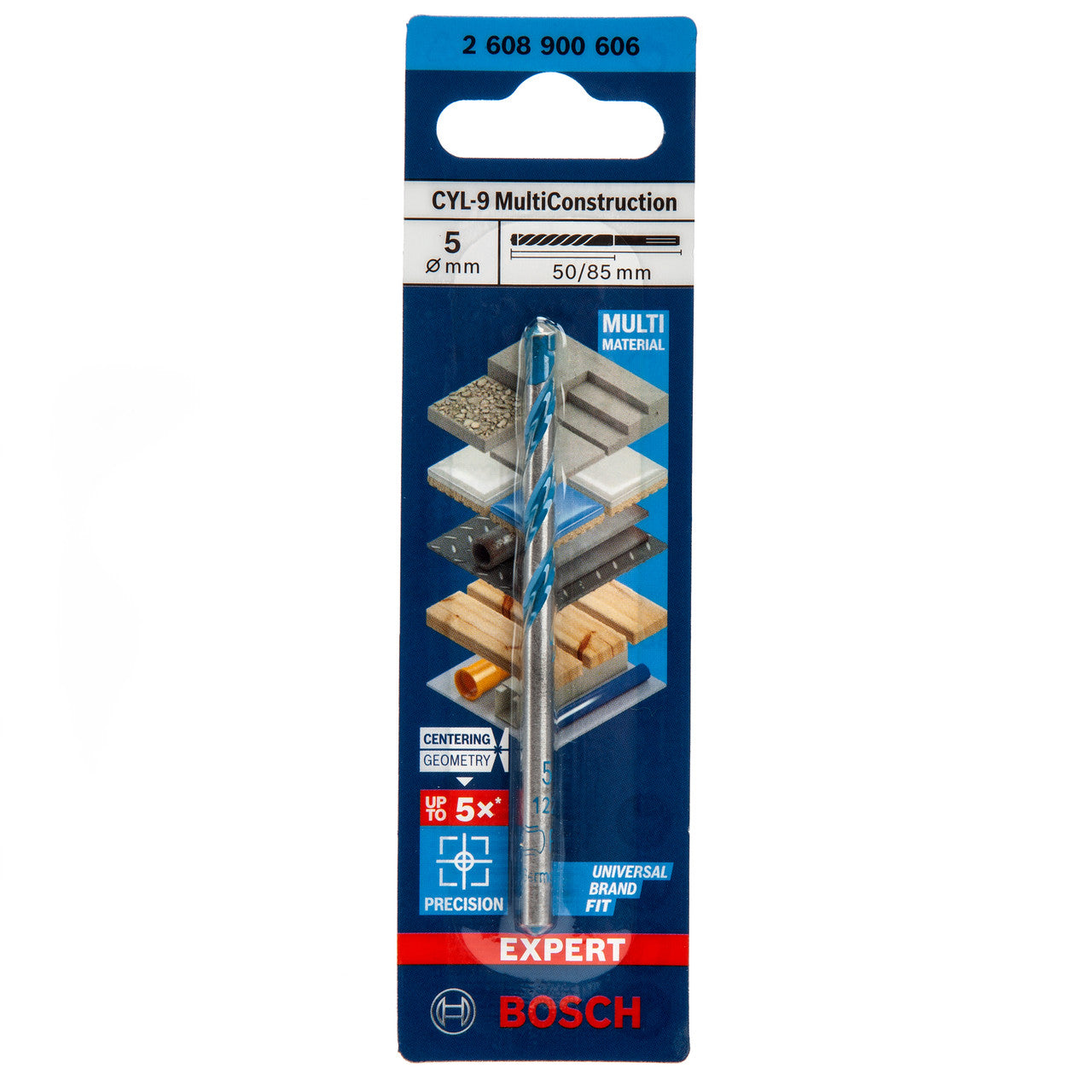 Bosch CYL-9 Multi Construction Drill Bit 5.0 x 50 x 85mm 2608900606