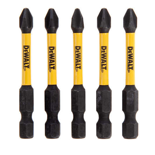 Dewalt Extreme FLEXTORQ PH2 Screwdriver Bits 57mm Pack Of 5 DT7998T