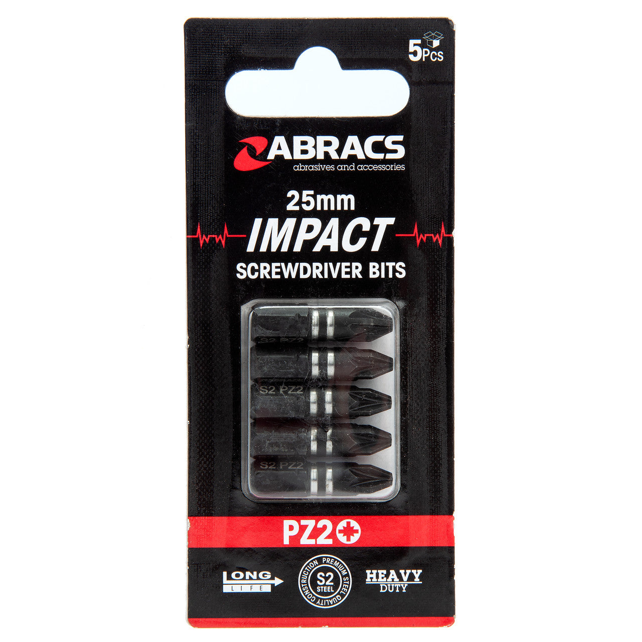 Abracs PZ2 Impact Screwdriver Bits 25mm Pack Of 5 IPZ22505