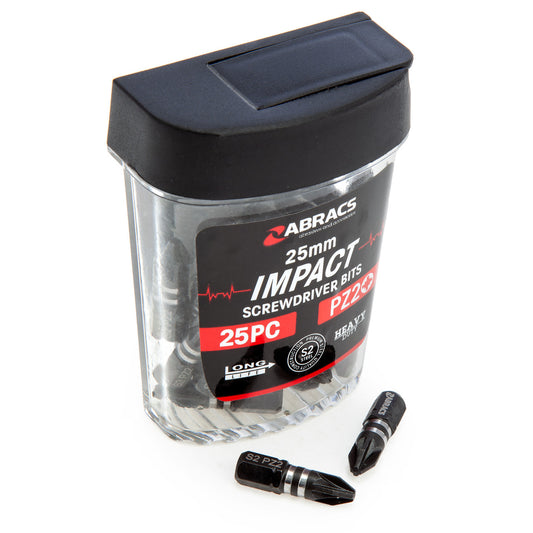 Abracs PZ2 Impact Screwdriver Bits 25mm Pack Of 25 IPZ22525