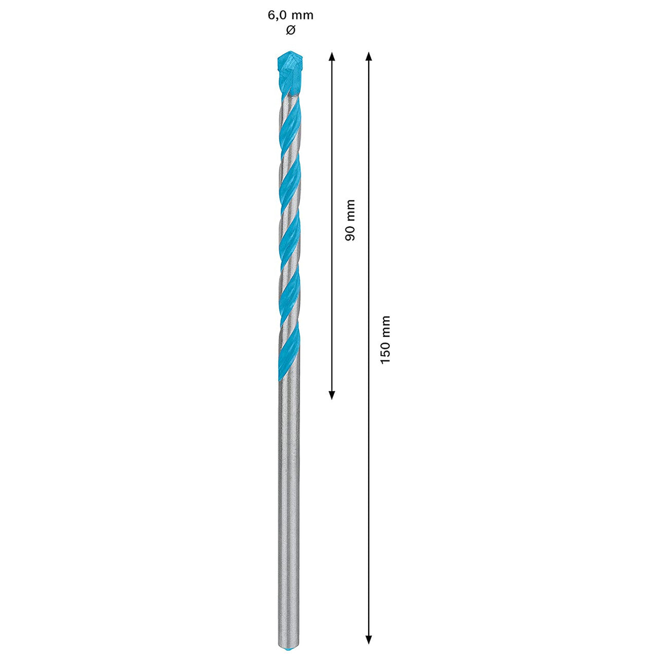 Bosch CYL-9 Multi Construction Drill Bit 6.0 x 90 x 150mm 2608900612