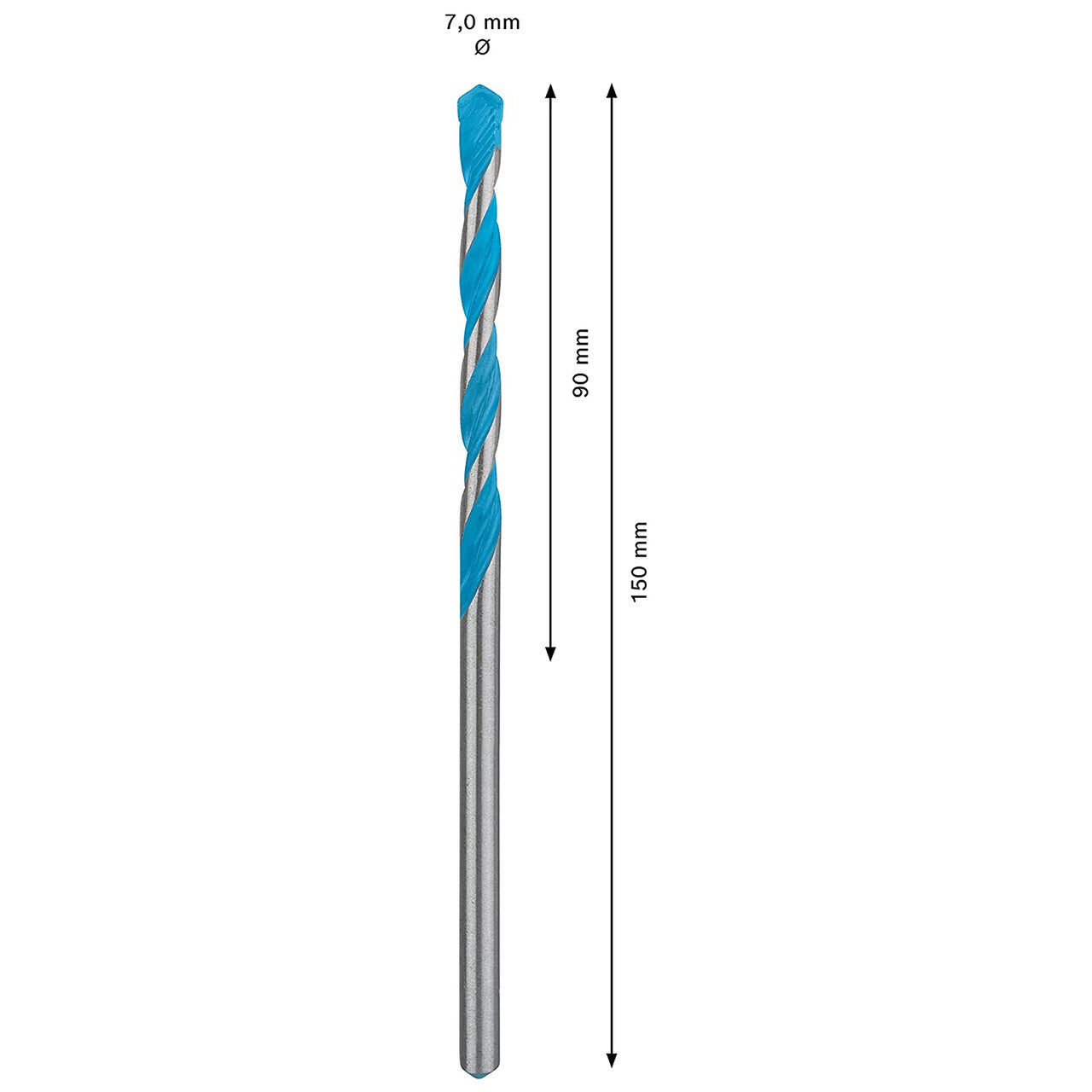 Bosch CYL-9 Multi Construction Drill Bit 7.0 x 90 x 150mm 2608900619