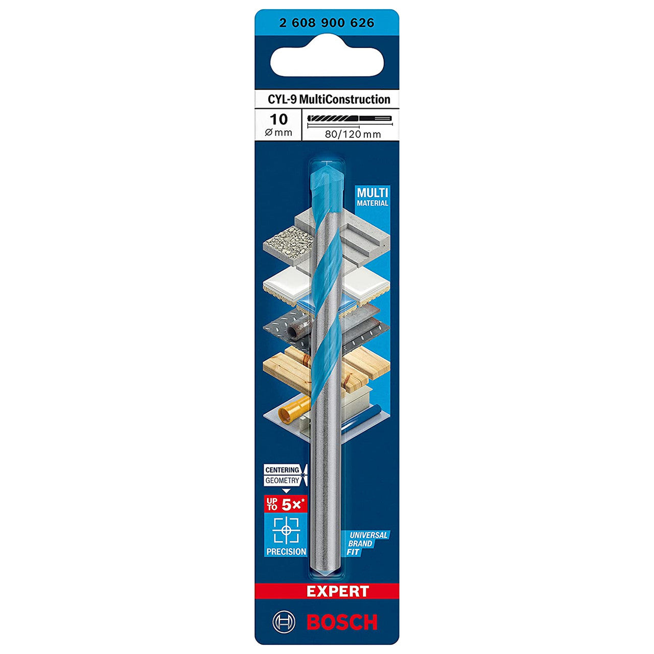 Bosch CYL-9 Multi Construction Drill Bit 10.0 x 80 x 120mm 2608900626