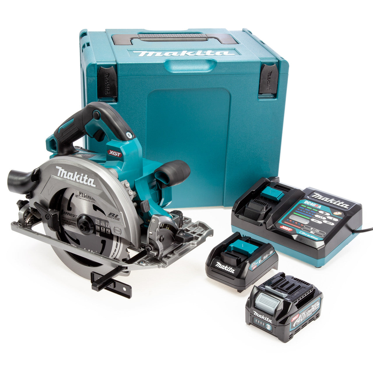 Makita HS004GD203 40VMax XGT 190mm Circular Saw (2 × 2.5Ah Batteries)
