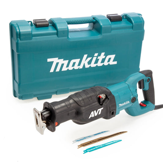 Makita Orbital Action Reciprocating Saw with AVT And Blades 110V JR3070CT