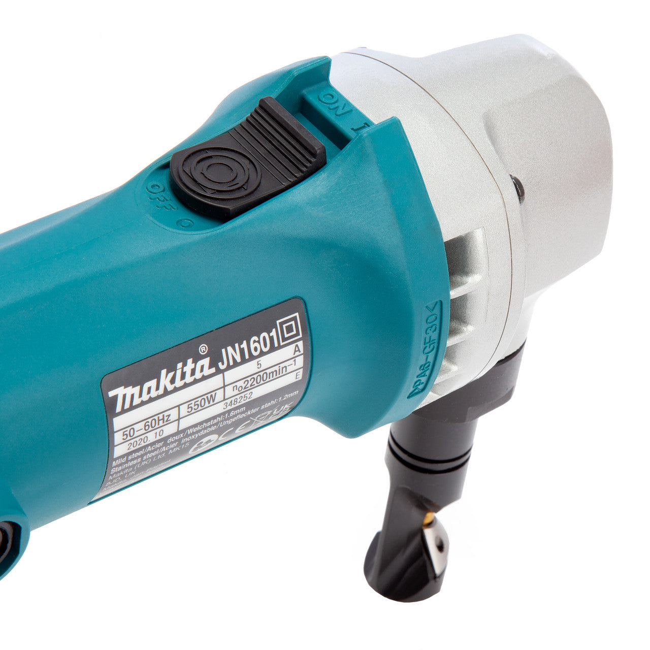 Makita Nibbler Cuts 1.6mm Steel 240V 550w Lightweight 2,200spm JN1601