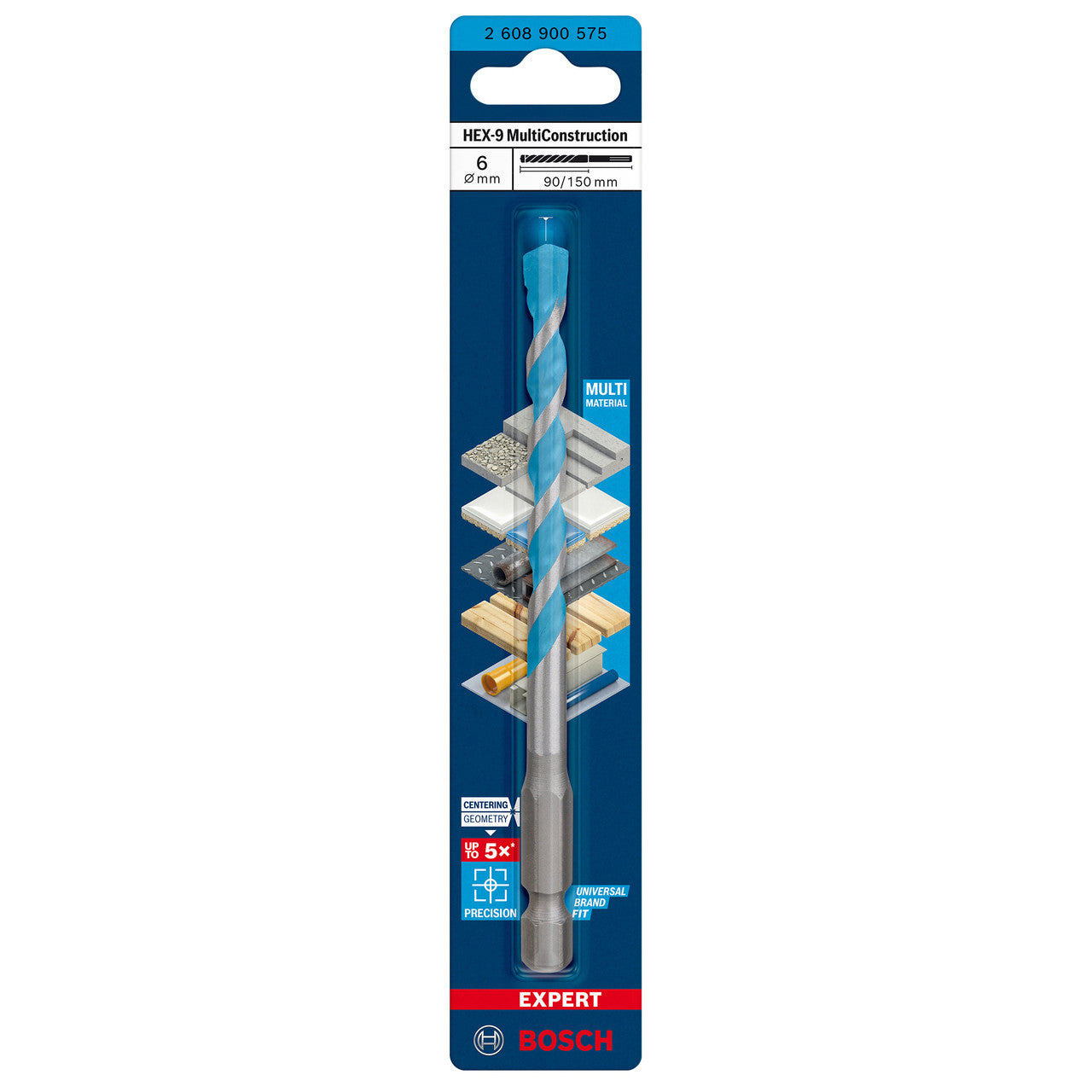 Bosch HEX-9 Multi Construction Drill Bit 6mm x 150mm 2608900575