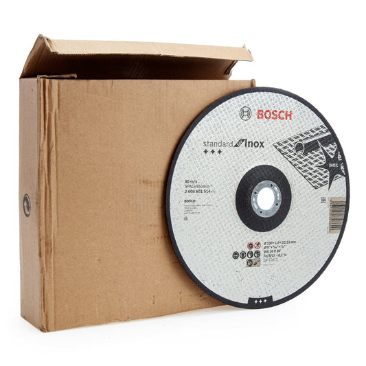 Bosch Standard for Inox Cutting Discs 230mm 1.9mm Thick Box of 25 2608601514