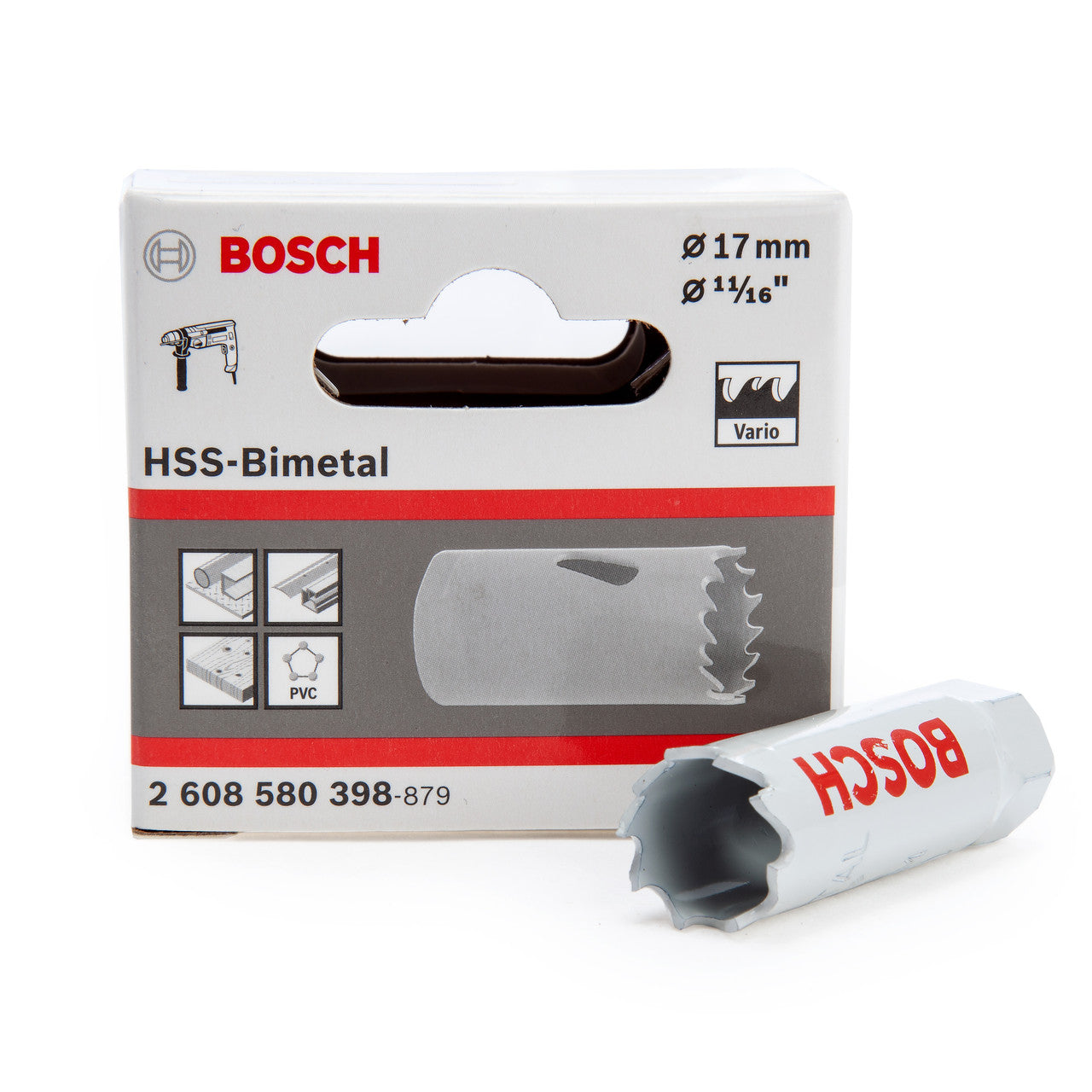 Bosch 17mm HSS Bi Metal Hole Saw For Wood Metal And Plastics etc 2608580398