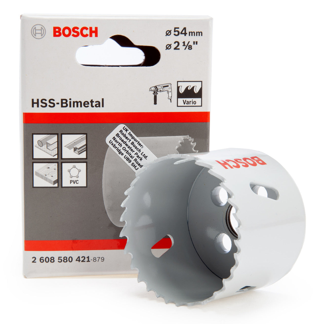 Bosch 54mm HSS Bi Metal Hole Saw For Wood Metal And Plastics etc 2608580421