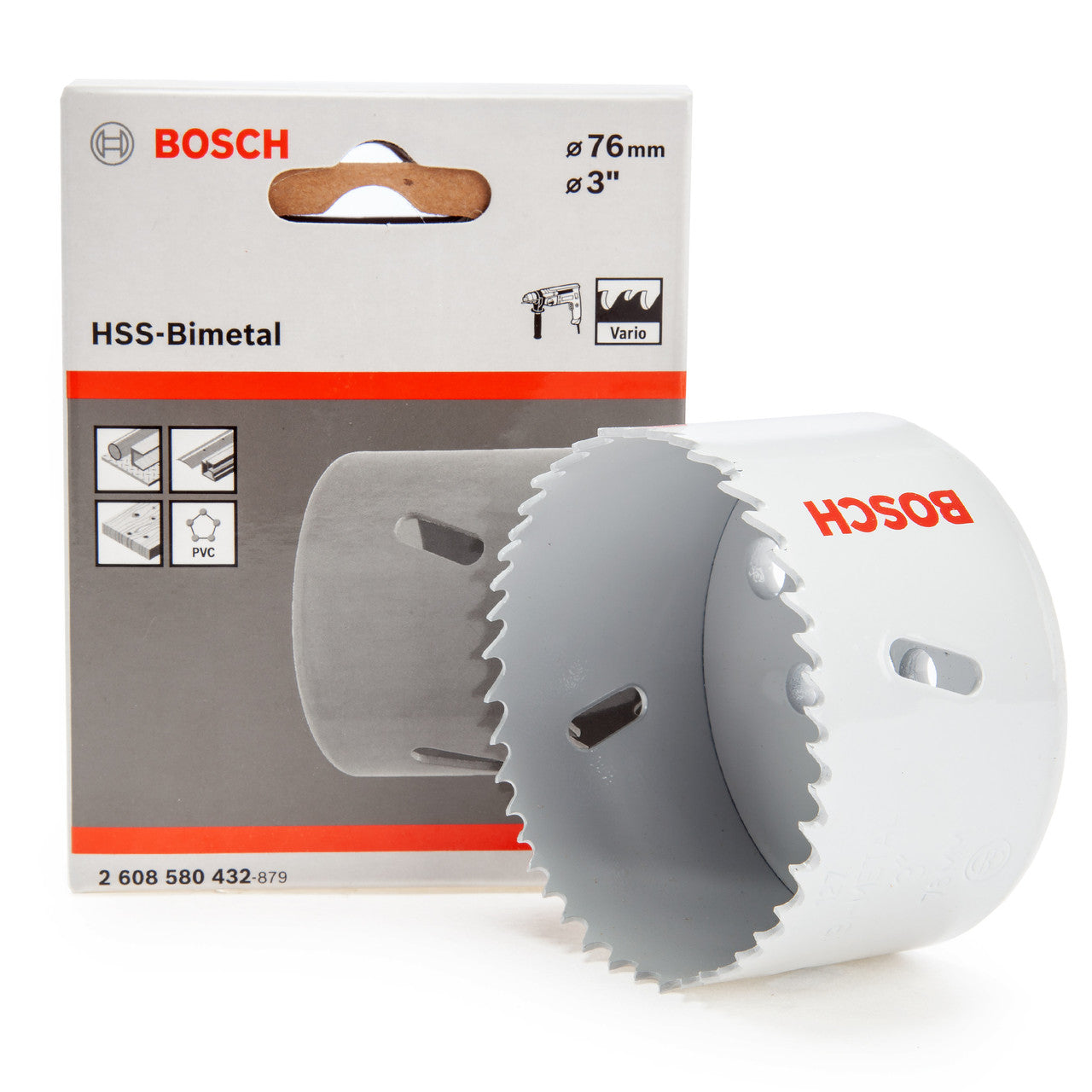 Bosch 76mm HSS Bi Metal Hole Saw For Wood Metal And Plastics etc 2608580432