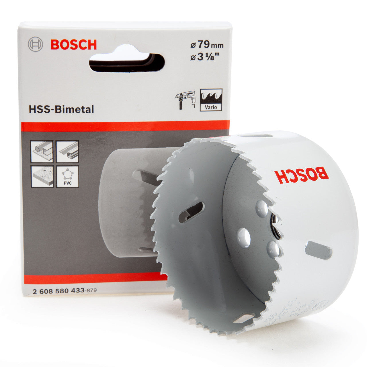 Bosch HSS-Bimetal Hole Saw 3. 1/8" 79mm Diameter 8% Cobalt 2608580433