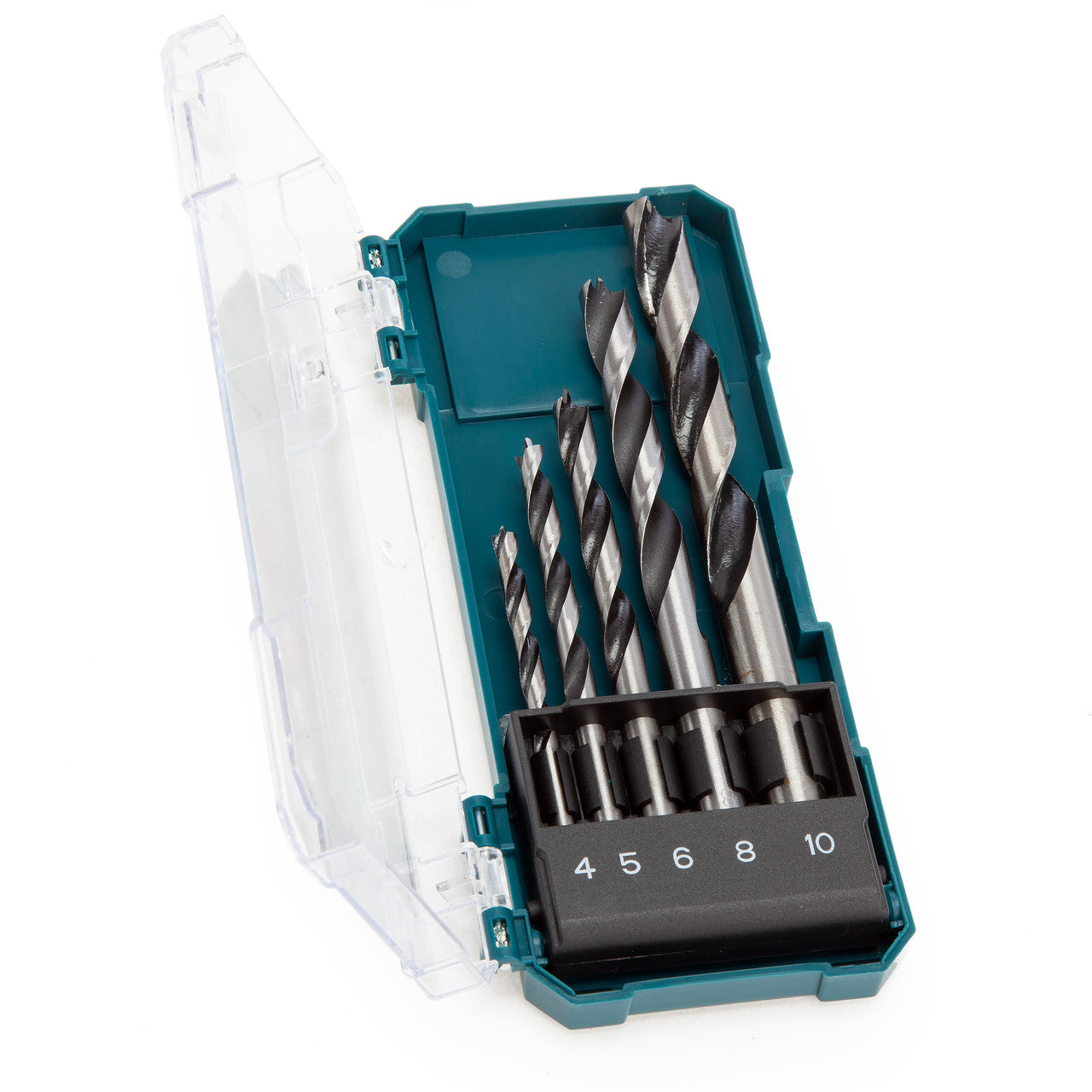 Makita Drill Bit Set for Wood 5 Piece Metric 4 - 10mm Boxed D-72861