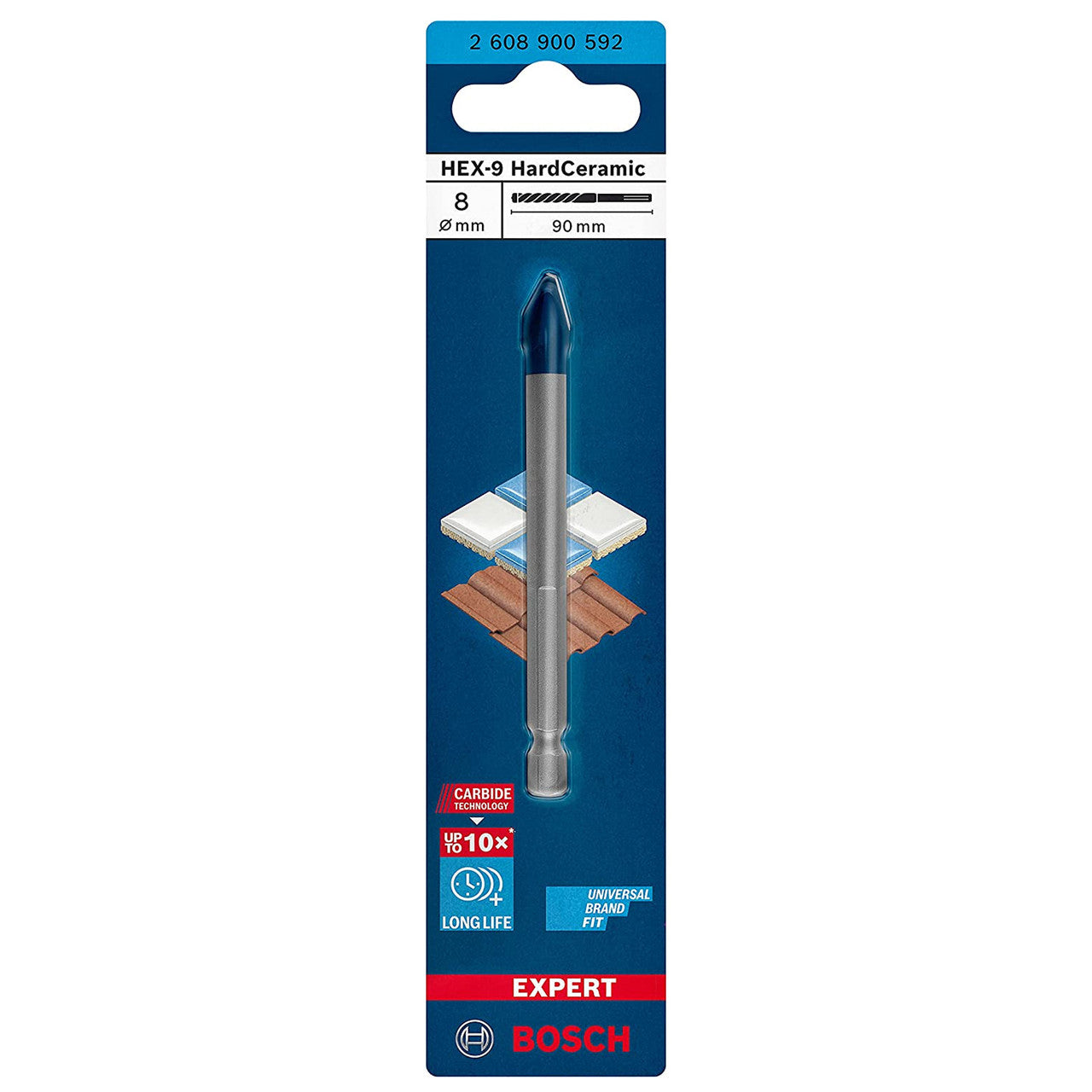 Bosch 2608900592 HEX-9 HardCeramic Drill Bit 8mm