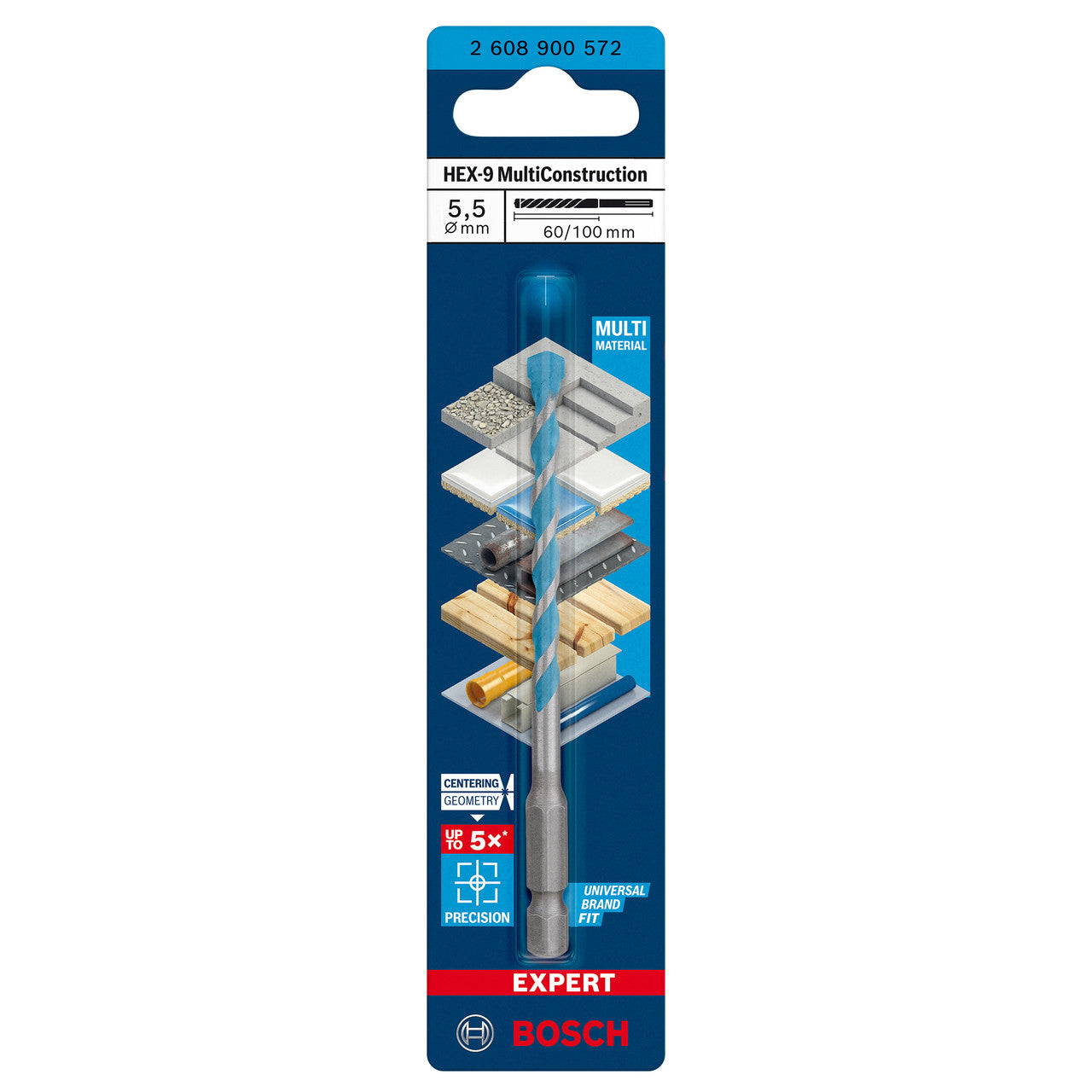 Bosch HEX-9 Multi Construction Drill Bit 5.5mm 2608900572