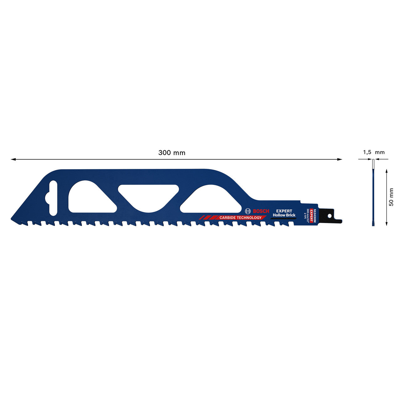 Bosch Reciprocating Saw Blade CT for Hollow Brick 300mm 12in 2608900417