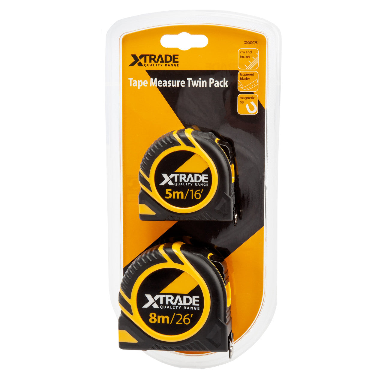 XTrade Metric Imperial Tape Measure Twinpack 5m + 8m X0900028