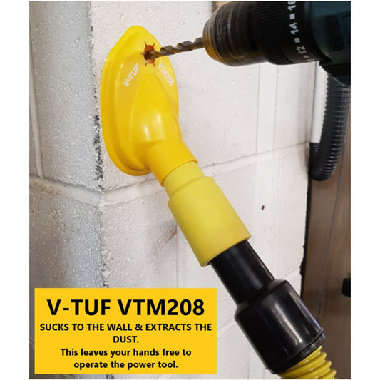 V-TUF VTM208 Drill Pod 20mm Core Drill Shroud Tool for Dust Free Drilling