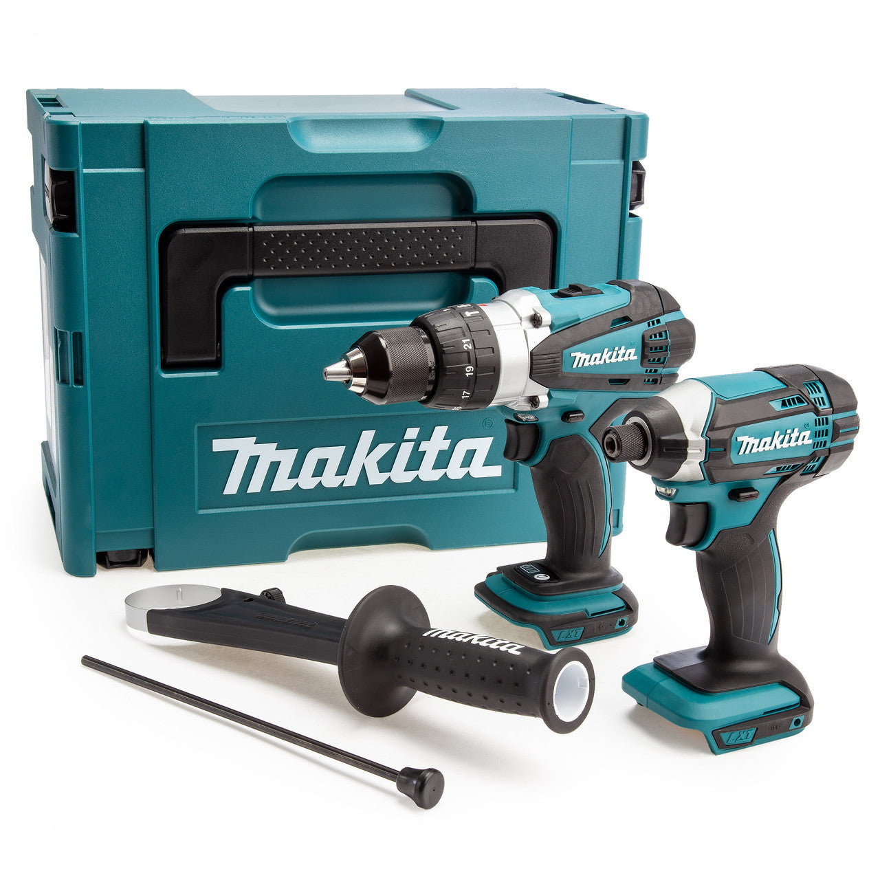 Makita 18V LXT DHP458Z Combi Drill & DTD152Z Impact Driver Makpac Bare DLX2145ZJ