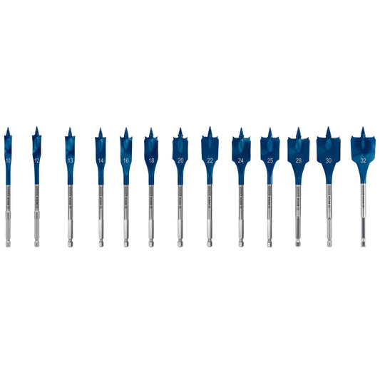Bosch EXPERT Self Cut Speed Spade Drill Bit Set 13 Piece For Wood 2608900336