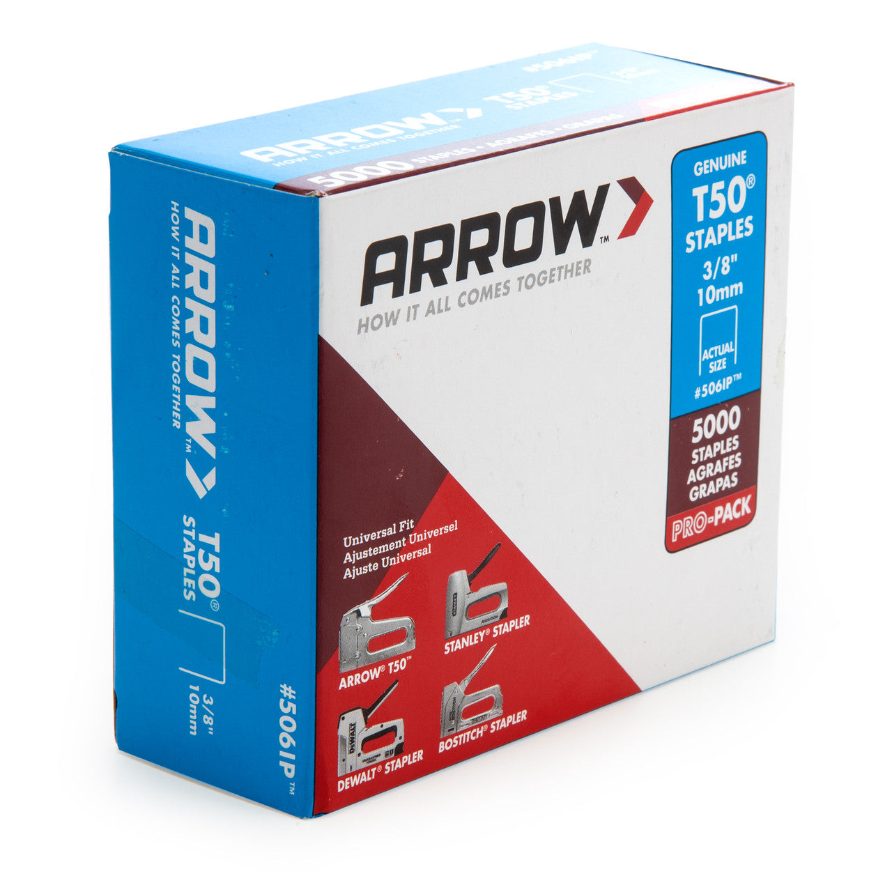 Arrow T50 Heavy Duty Staples 3/8" Pack 5000 Fits Stanley Dewalt Bostitch A506IP