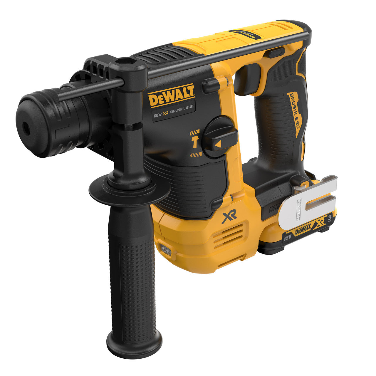 Dewalt 12V XR Brushless SDS Plus Hammer Drill 2 x 3.0Ah Batteries DCH072L2