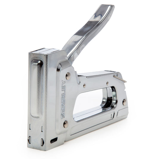Stanley Light Duty Compact Staple Gun Chrome Plated Steel Anti Jam 6-TR45
