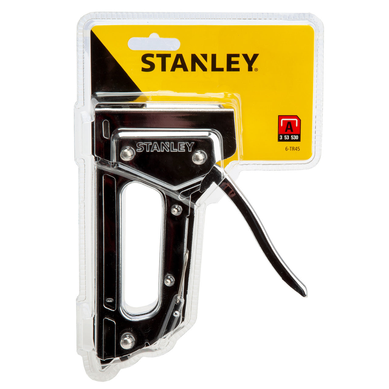 Stanley Light Duty Compact Staple Gun Chrome Plated Steel Anti Jam 6-TR45