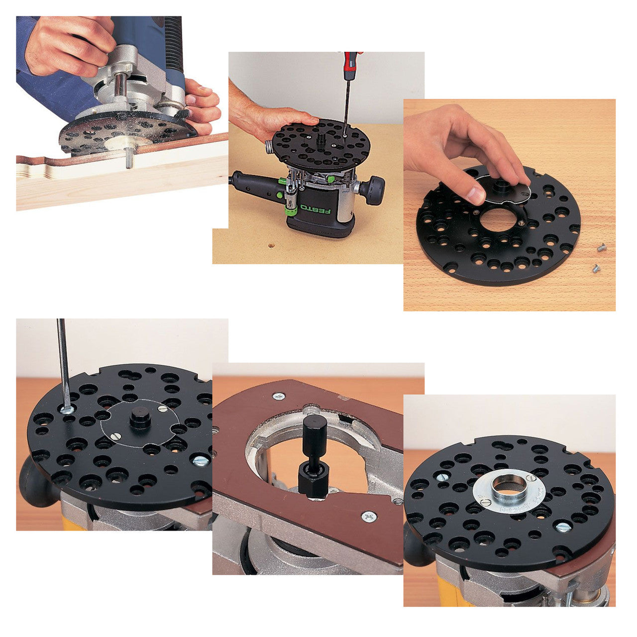Trend Universal Sub Base For Router Guide Bushes Diameter 170mm UNIBASE