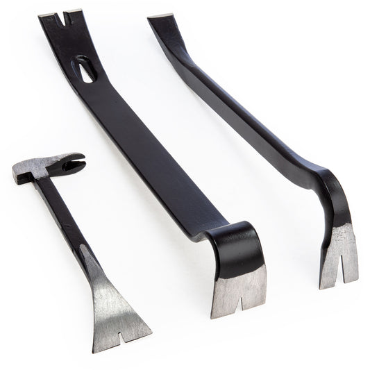 XTrade Pry Bar Set 3 Piece 8” Pry Bar 14” Wrecking Bar 15” Utility Bar X0900042