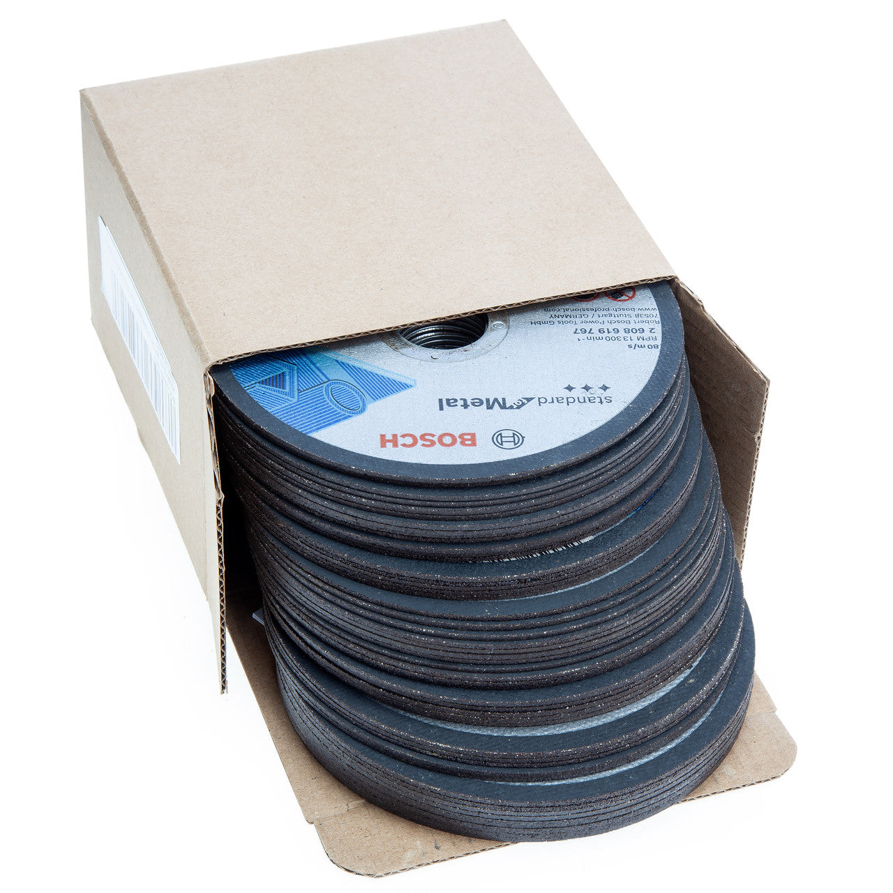 Bosch Standard Metal Cutting Discs Box of 50 Bore 22.23mm 115mm 2608619767