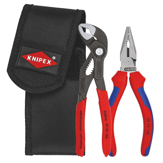Knipex Mini Pliers Set in Belt Pouch 2 Piece Water Pump & Needle Nose 002072V06