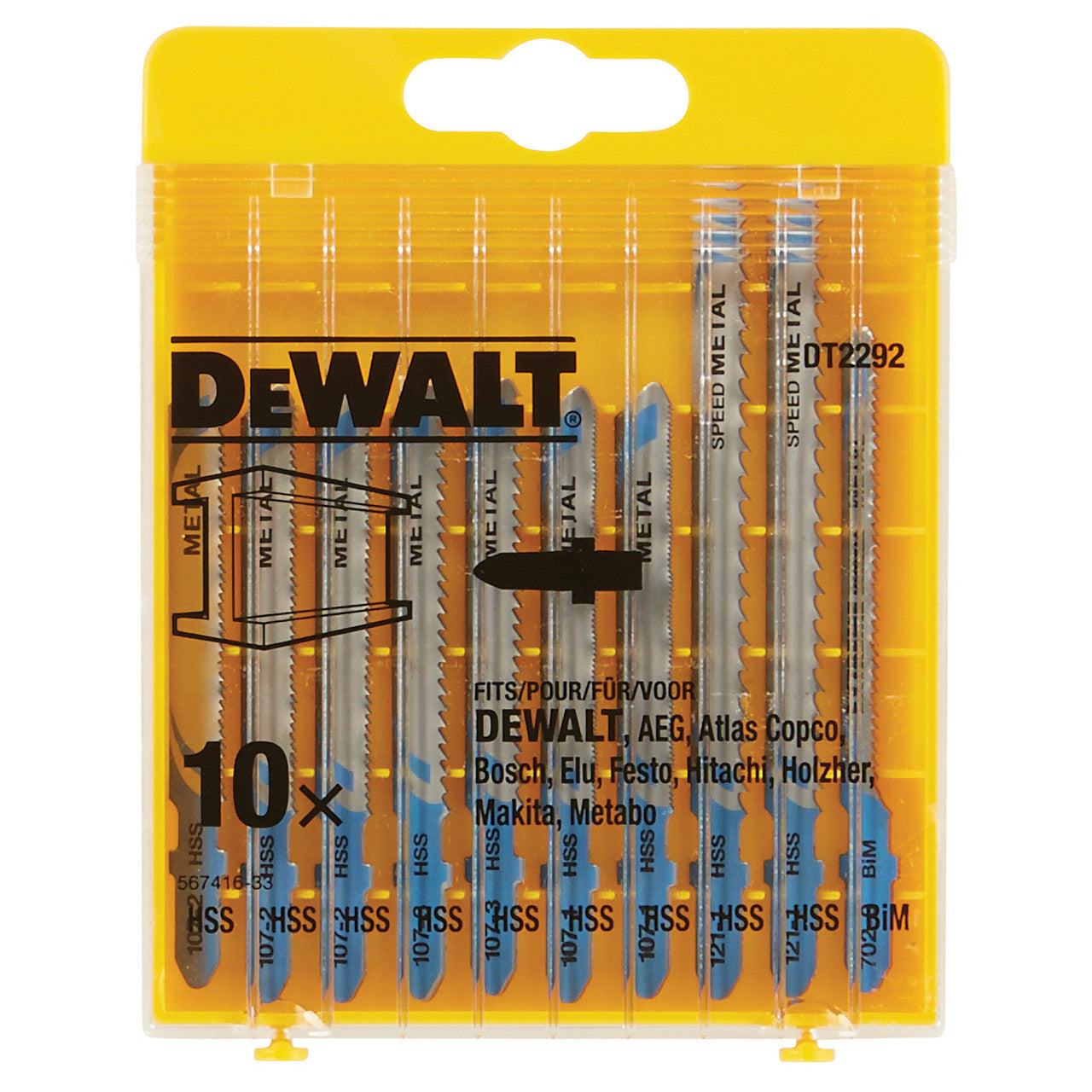 Dewalt XPC Jigsaw Blade Set for Metal 10 Pack coarse and fine blades DT2292