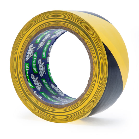 Ultratape Rhino Hazard Warning Tape Black Yellow 50mm x 33m 00225033BYUL
