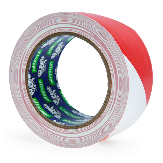 Ultratape Rhino Hazard Warning Tape Red White 50mm x 33m 00225033RWUL