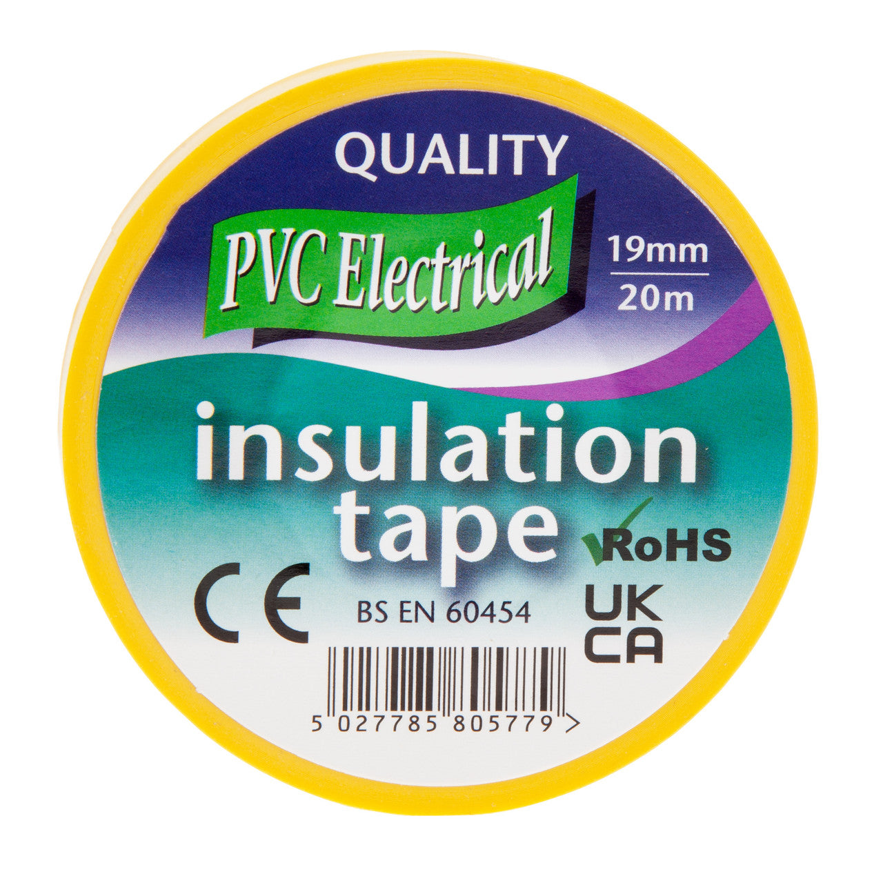 Ultratape PVC Electrical Insulation Tape Yellow 19mm x 20m 00351920YE
