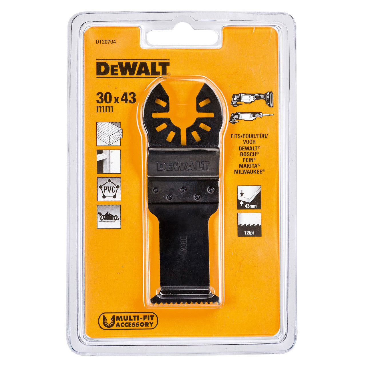 Dewalt DT20704 Fast Cut Multi-Tool Saw Blade for Wood 43mm x 30mm