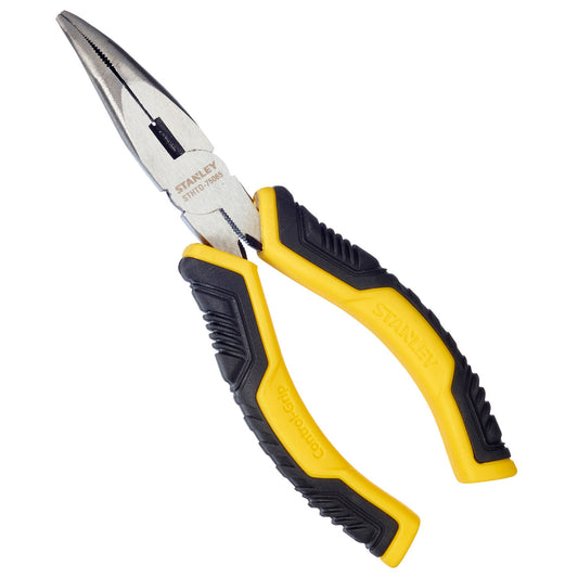 Stanley Dynagrip Long Bent Nose Pliers 150mm Jaws 47mm Long STHT0-75065