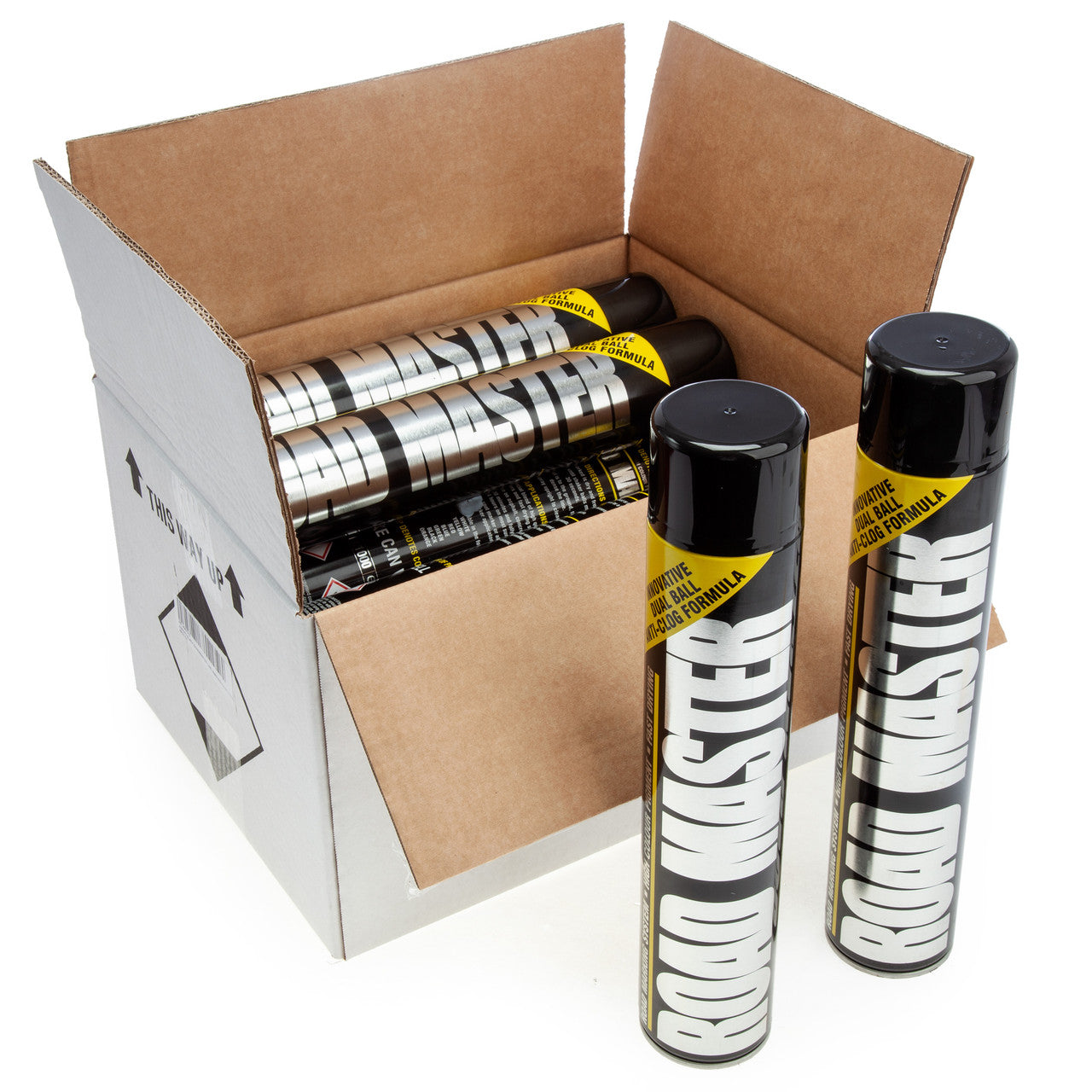 Roadmaster Line Marking Paint in Black 750ml Box of 12 Fast Drying AARO12