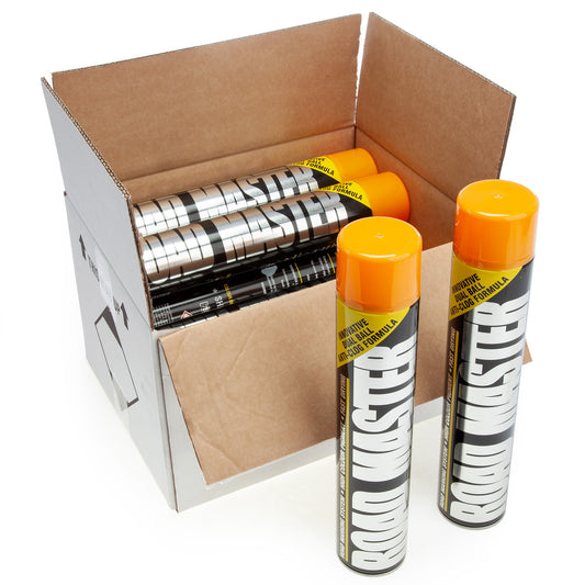 Roadmaster Line Marking Paint in Orange 750ml Box of 12 Fast Drying AARO06