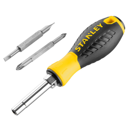 Stanley Screwdriver Hex Drive Slotted Phillip 6 Way Slip Resistant Grip 0-68-012
