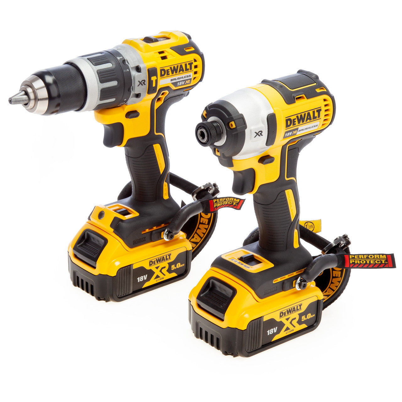 Dewalt 18V XR Combi Drill Impact Driver Twin Pack 2 x 5.0Ah Batteries DCK266P2LR
