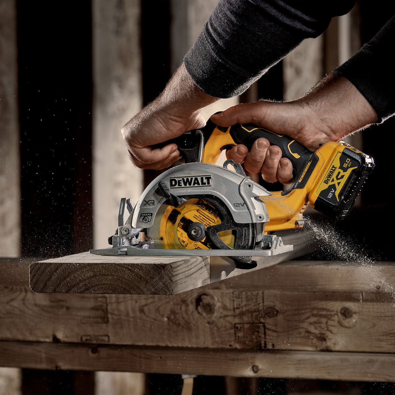 Dewalt DCS512P2 12V XR 140mm Circular Saw (2 x 5.0Ah Batteries) in TSTAK Box