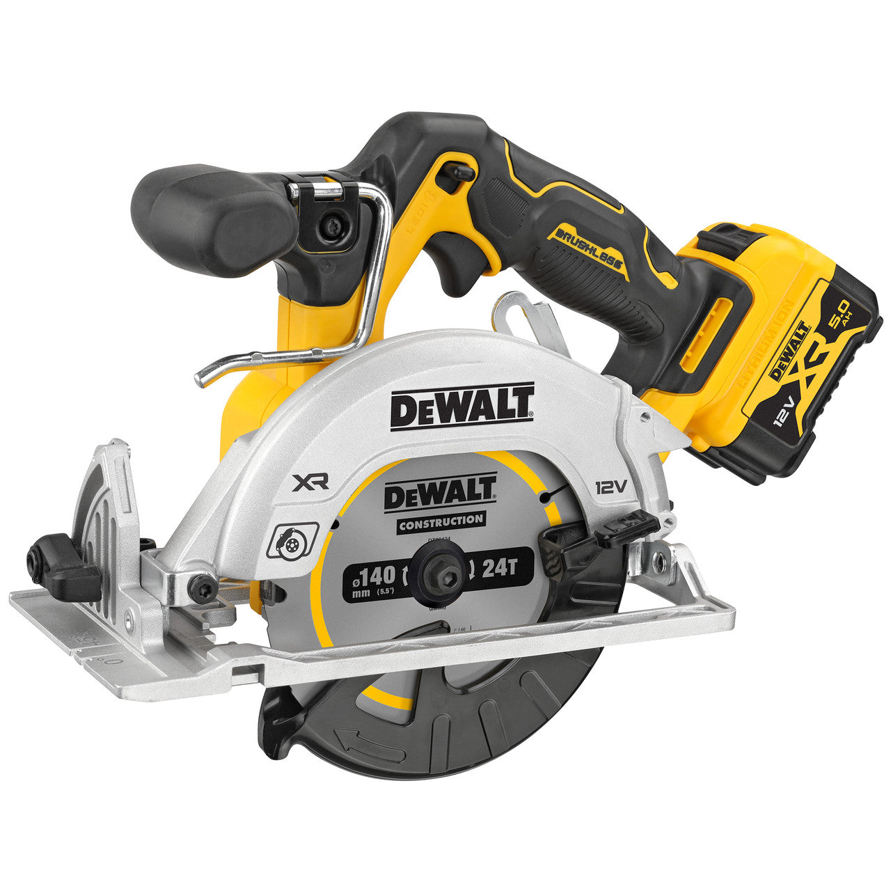 Dewalt DCS512P2 12V XR 140mm Circular Saw (2 x 5.0Ah Batteries) in TSTAK Box