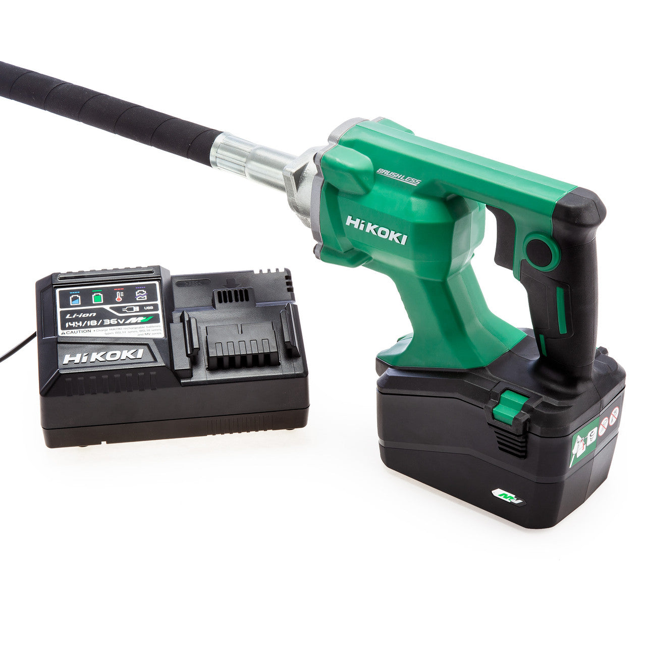 HiKOKI 36V Brushless Vibrator 1 x Multi-Volt Battery 2 Speed UV3628DAJYZ