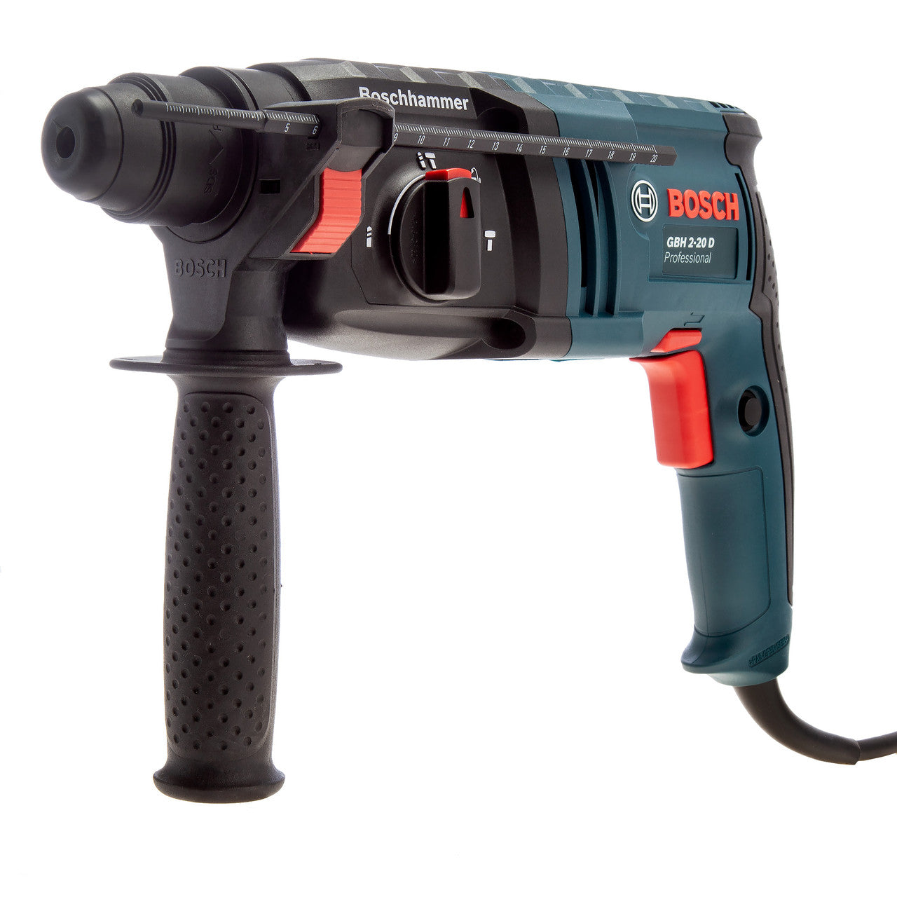 Bosch GBH220D SDS+ Rotary Hammer 2kg in Case with 1 Chisel + 3 Drills (110V)