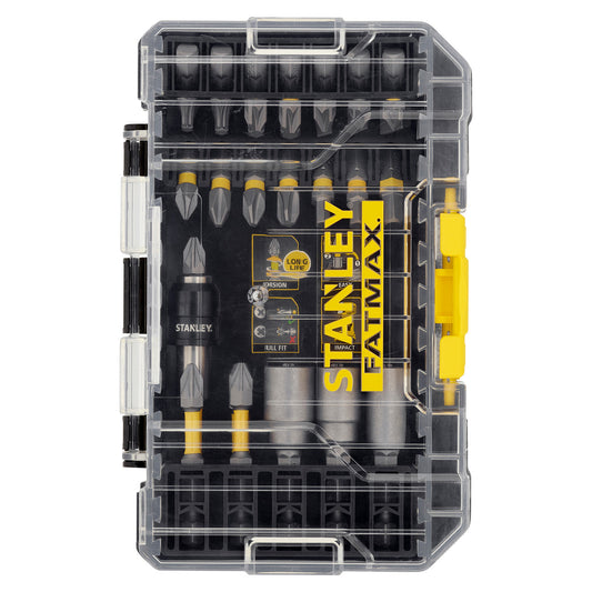 Stanley FatMax Impact Torsion Screwdriver Bit Set in Stack Case 32 Pc STA88557