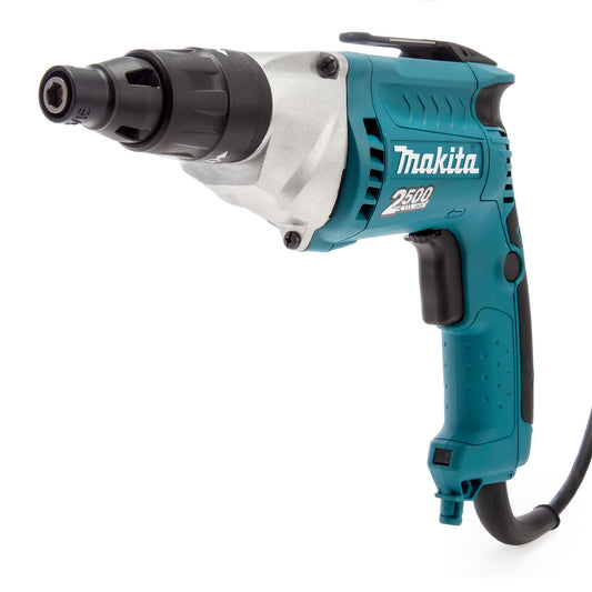 Makita Drywall TEK Screwdriver 110V 1/4" Hex Drive 570w LED job light FS2500
