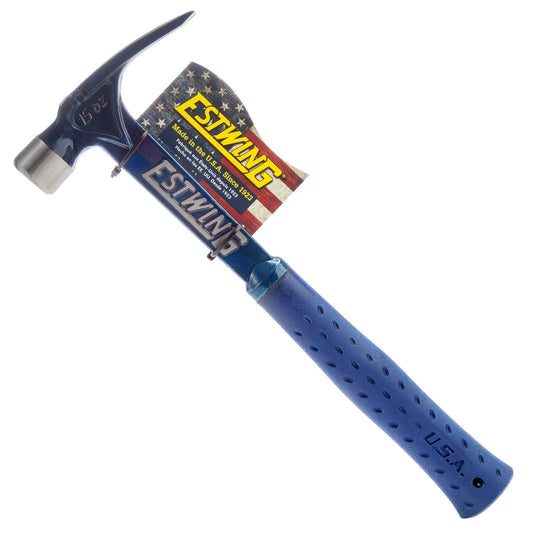 Estwing Ultra Series Claw Hammer with Vinyl Grip Blue 15oz Length 13.75" E6/15SR